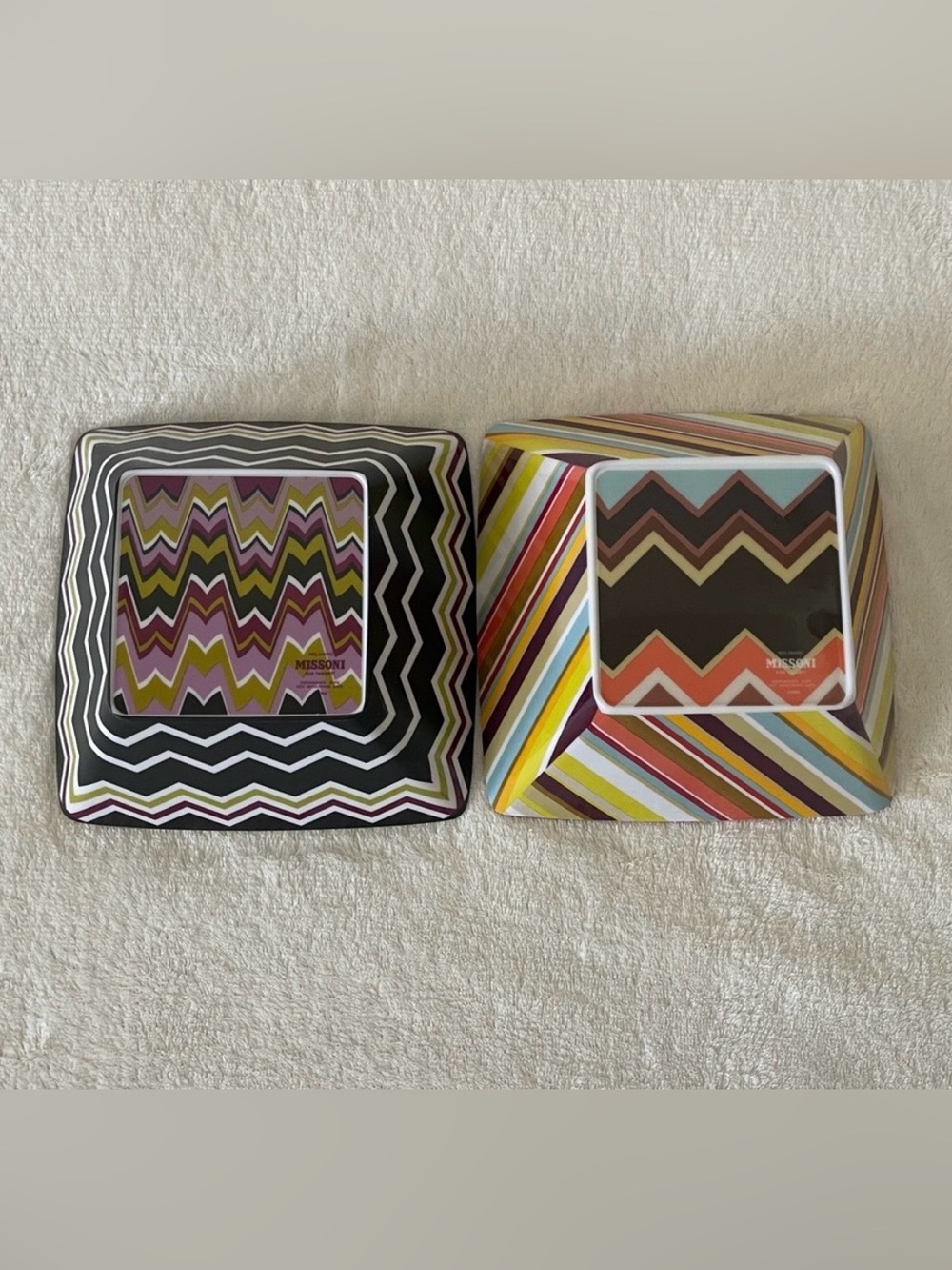 Vtg ‘11 Missoni Colab Target Limited Edition6-pcs Melamine Square Bowls #0415267 - Picture 6 of 16